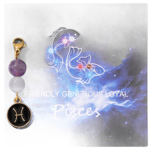 Porte-clés en améthyste naturelle, pendentif 12 signes du zodiaque pour femmes et hommes, cristal de guérison, breloque de sac, bijou personnalisé, cadeau - Product Image 5