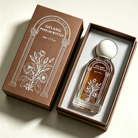 Botella de Perfume de Vidrio de 50 ml con Diseño de Columna Romana Vintage, Caja de Regalo Personalizada, Botella de Perfume Vacía con Grabado Floral, OEM ODM, Logotipo Personalizado
