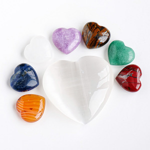 7 <strong>Chakra</strong> Healing Crystal <strong>Heart</strong> <strong>Stones</strong> <strong>Set</strong> Natural Gemstones for Stress Relief, <strong>Chakra</strong> Balancing, and Home Decoration - Product Image 5