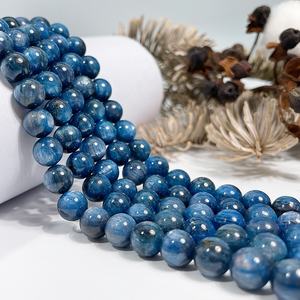 Großhandel natürliche AA Kyanit Halbe del stein lose Perlen für Schmuck herstellung Armbänder 15.5" - Product Image 2