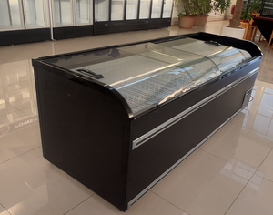 Congelador comercial de exhibición rápida con doble puerta de vidrio para pescado congelado y helados, refrigerador y enfriador para el hogar - Product Image 5