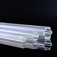 Tube en verre de fleur de prunier, tube en verre borosilicate transparent en forme de fleur, tube rond en verre soufflé pour abat-jour
