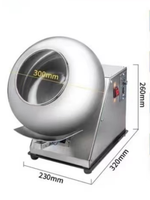 Machine semi-automatique en acier inoxydable pour le revêtement de chocolat, machine à enrober les cacahuètes et les amandes dans le sucre