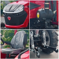 Tracteur agricole multifonctionnel robuste à pneus radiaux larges, 120 ch, 100 ch, 4x4, automatique, diesel, pour opérations sur le terrain
