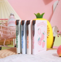 Mini carnet de poche en PU avec emplacement pour stylo gel, imprimé de fruits mignons, pages intérieures couleur, petit journal portable, cadeau pour étudiant