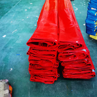 Bâche en toile rouge en gros pour balcon, protection contre la pluie et le vent, transparente, protection solaire, imperméable, en PE, pour extérieur, serre