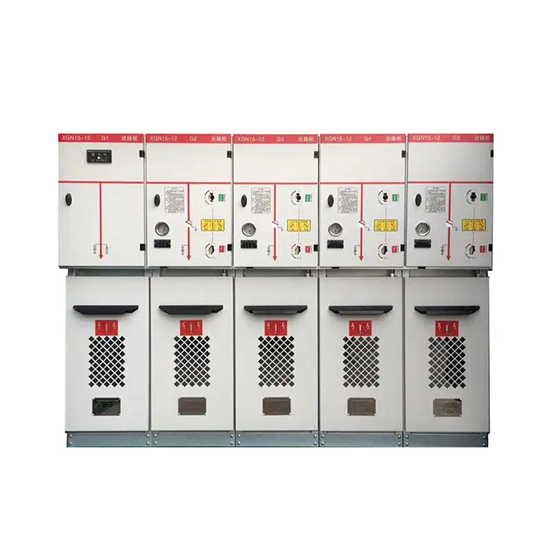 Caja de distribución eléctrica, panel de control cerrado, SF6