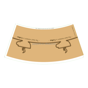 Vasos de papel desechables de pared simple, biodegradables, ecológicos, aptos para alimentos, con revestimiento de PE, impermeables, con impresión flexográfica, en piezas. - Product Image 3