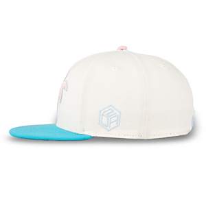 TCAP China ODM 6 Panel 3D Embroidery <b>Flat</b> Brim Two Tone Baseball Fitted Caps Custom <b>Hats</b> - Product Image 5