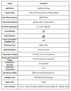 St2402rf + Wifi 230V nhiệt/mát chế độ chuyển đổi 868 MHz không dây Lập Trình Nhiệt - Product Image 6