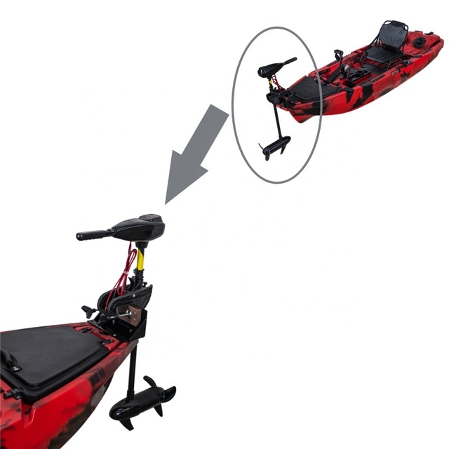LSF 55lbs Kayak Boat Engine Electric Trolling Motor With New Mount Install on the Front of Kayak