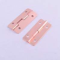 Charnière bout à bout en métal en or rose pour accessoires de boîte à bijoux en bois