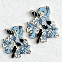 Épinglette en métal personnalisée de style anime japonais, design professionnel, plaquée or, émail dur