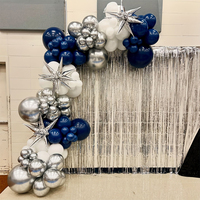 Kit d'arche de ballons en latex et aluminium pour fête d'anniversaire, thème moto de course, avec ballons en forme d'étoile, ronds et pneus, en matériaux sûrs