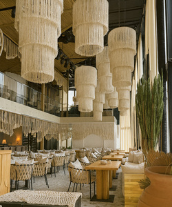 Thủ công sợi tự nhiên Tassel Chandelier Art Deco <span class=keywords><strong>macrame</strong></span> Scandinavian trang trí nội thất cho đám cưới ngoài trời sinh nhật & Bali Top treo - Product Image 3