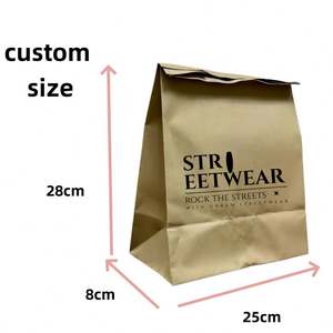 Sacs en papier personnalisés avec logo pour pop-corn, biscuits, pain, snacks, croissants, avec fermeture à lien métallique et fenêtre - Product Image 4