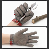 Gants de jardinage résistants aux coupures en maille de chaîne métallique, gants de protection pour la taille des roses et la coupe des branches épineuses, avec manchette réglable