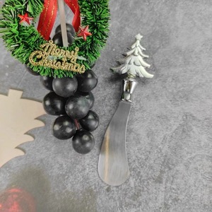 Stainless Steel Butter Knife Christmas Tree Shape Butter <b>Scraper</b> Holiday Tableware Decorative <b>Kitchen</b> Tool <b>For</b> Christmas - Product Image 1