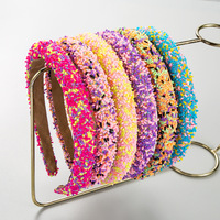 Nouveau Bandeau Éponge Tendance Multicolore Polyvalent pour Femme – Idéal pour Coiffure et Lavage du Visage