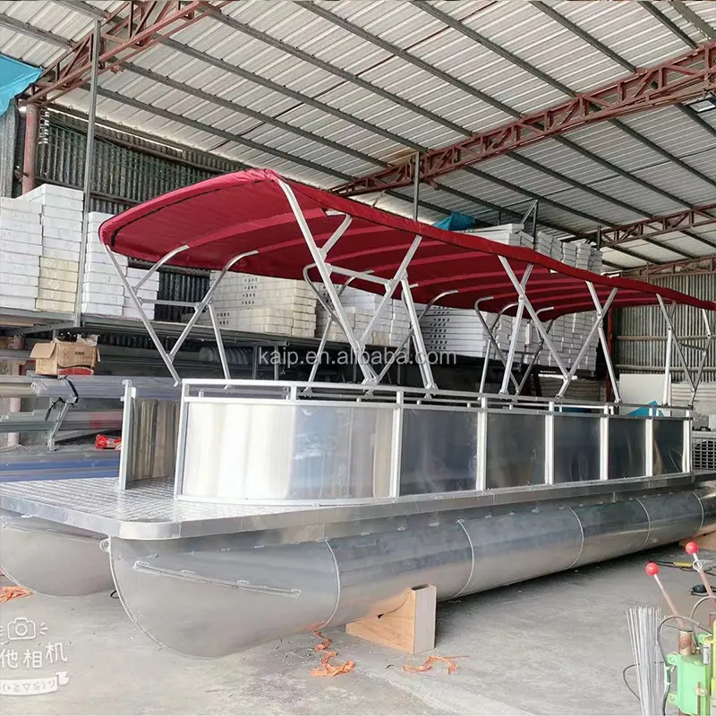 Mini nổi khung nhôm pontoons cho pontoon thuyền Khung nhà thuyền với các bộ phận động cơ nhôm phẳng đáy phao phao