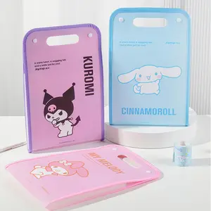 Joytop 101241 Großhandel Sanrio einfache Linie Serie ausziehbare Datei 13 Falten wasserdichter tragbarer PVC-Dokumentenaufbewahrungsbeutel