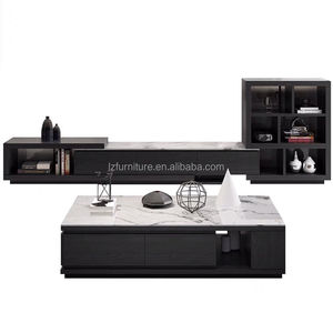 เฟอร์นิเจอร์ห้องนั่งเล่นไม้คุณภาพสูง โต๊ะกาแฟหินอ่อน ตู้วางทีวี - Product Image 6