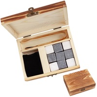 Ensemble d'outils de bar portables réutilisables en granit naturel, pierres à whisky, cadeau pour les amateurs de whisky