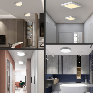 Woojong Bảng điều khiển de luz dẫn de 18W, 6000K, ultrafino, Redondo, montaje En superficie, lampara de techo Para EL hogar, oficina - Product Image 4