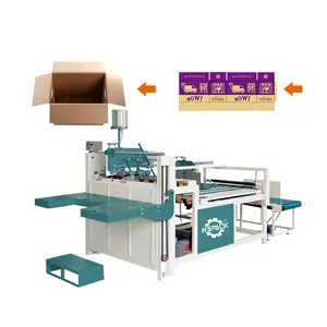 Corrugated Box Semi Auto Automatic Folder Gluer / Folder Glue Machine For Corrugated Box