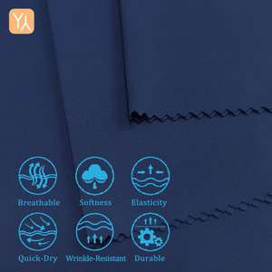 بيع مباشر من المصنع، قماش بولو مصنوع من 87% بوليستر و13% سباندكس، مرن وقابل للتنفس، يشبه النايلون والقطن - Product Image 2