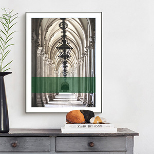 Dipinto in Porcellana Cristallina Classico Europeo con Motivo Architettonico per Decorazione <span class=keywords><strong>di</strong></span> Soggiorno e Ufficio - Product Image 3