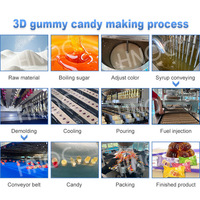 HNOC Starch Mogul Gummy Bear Machine de dépôt Ligne de production de confiseries pour bonbons