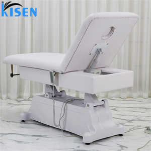 Kisen White Electric Luxury Wide Spa Massage <b>Bed</b> Table Customization Facial Beauty Salon Lash <b>Bed</b> for Salon Beauty - Product Image 3