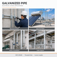 Tube rond en acier galvanisé 1,5-4 pouces, épaisseur de paroi de 1 mm à 4 mm, qualité structurelle pour la construction