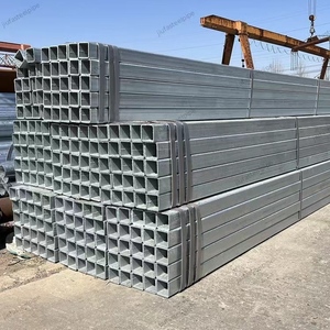 ท่อเหล็กสี่เหลี่ยมชุบสังกะสีสำเร็จรูป Q195 Q235 ขนาด <span class=keywords><strong>20x20</strong></span> ถึง 200x200 มม. สำหรับโครงสร้างโรงเรือนและนั่งร้าน ท่อเหล็ก SHS RHS ERW - Product Image 2