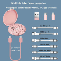 Kit de adaptador de cable de carga USB multifuncional 6 en 1 Carga rápida Todo tipo de teléfono Compatible Cable Case Converter Mobile