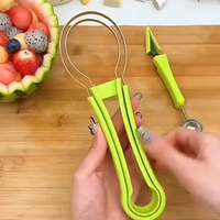 Coupe-pastèque et cuillère à dénoyaouter les fruits, séparateur de pulpe, outil de cuisine manuel en métal pour la maison