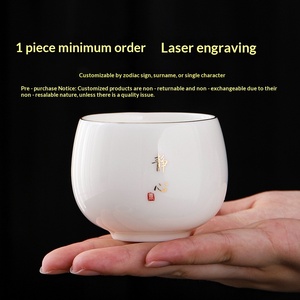 Tasse Maîtresse en Céramique, Tasse <span class=keywords><strong>de</strong></span> Dégustation <span class=keywords><strong>de</strong></span> Thé en Porcelaine Blanche, Usage Domestique, Gravure Personnalisée du Nom, Cadeau, Origine Dehua, Style Chinois - Product Image 3