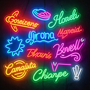 Magnifique lampe néon LED décorative, élément tendance pour les magasins <span class=keywords><strong>de</strong></span> vêtements, les salons <span class=keywords><strong>de</strong></span> beauté, les spas, l'ornement d'espaces intérieurs - Product Image 1