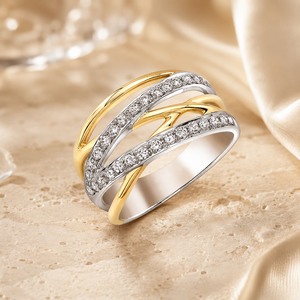 Anello Geometrico a Linee per Donne, Elegante Gioiello da Dito alla Moda - Product Image 3