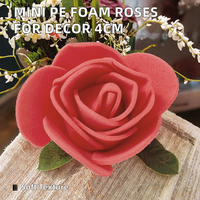 Mini Roses en mousse PE de 4cm faites à la main décoration murale de mariage floral artificiel doux décor de table de mariage de nouvel an saint valentin doux