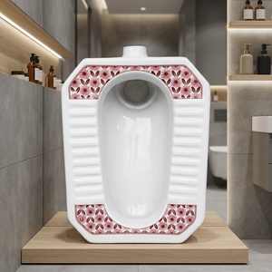 สุขภัณฑ์เซรามิกแบบนั่งยองห้องน้ำดีไซน์ทันสมัยทำความสะอาดง่าย - Product Image 1