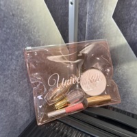 Sac de scellage avec logo imprimé sur mesure petit sac à fermeture éclair en plastique givré PVC à fermeture éclair pour l'emballage