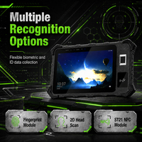 Tablet Android Biometrik Tangguh 8 Inci Sidik Jari NFC Layar Sentuh IPS Baterai 8000mAh MTK Octa Core 4GB 32GB GSM Absensi