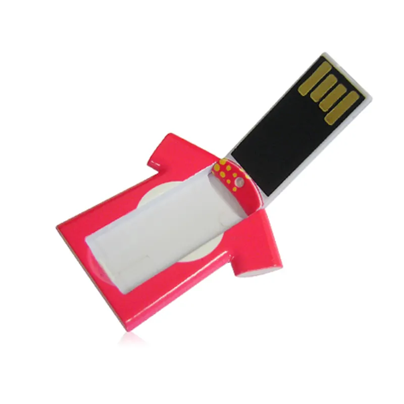 OEMロゴキッズギフト名刺USB2GBプラスチックTシャツ形状USBメモリーカードUディスク