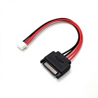 Cable de Alimentación para Disco Duro de Ordenador, OEM de Fábrica, SATA 15PIN Hembra XH 2.54, Terminal Pequeño de 4PIN, para Carcasa de Alimentación