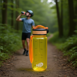 Transparent Yellow <b>750ml</b> Drop-Proof Sports <b>Water</b> <b>Bottle</b> - Product Image 3