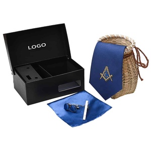 Conjunto de Corbata de Regalo Tejida en Seda 100% Orgánica, Hecha a Mano, Masónica, de Yili - Product Image 3