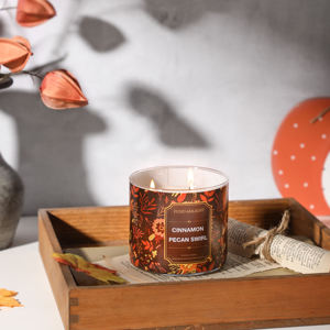 Customized Wedding <b>Favors</b> Woodwick Sandalwood Scented Candles Gift Set - Product Image 2