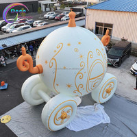 Le nouveau chariot de citrouille de princesse de publicité gonflable convient très bien aux performances de scène de décoration extérieure de l'équipage
